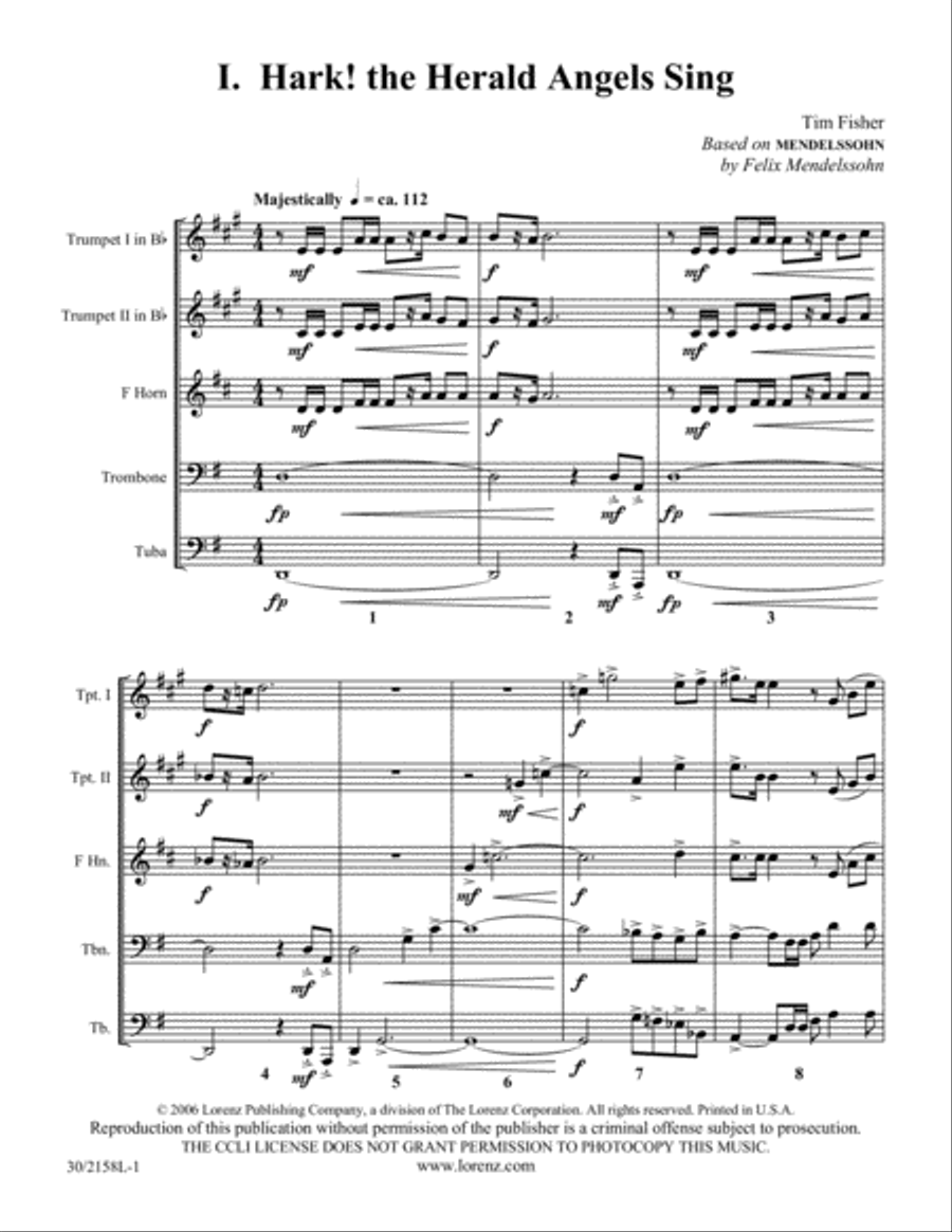 Christmas Suite for Brass Quintet Brass Quintet scores gallery preview page 2