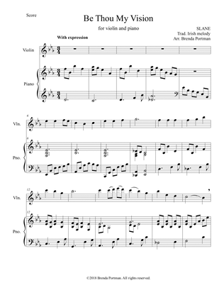 Be Thou My Vision (violin/piano), arr. Brenda Portman