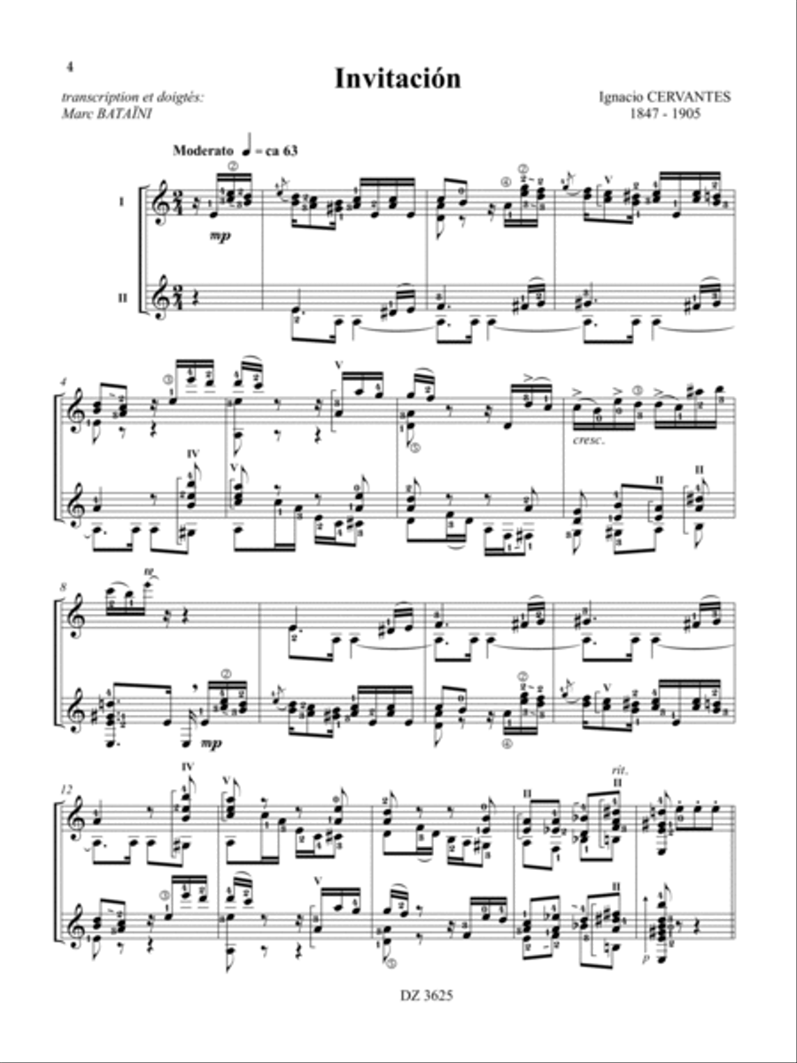 13 Danzas cubanas Classical Guitar scores gallery preview page 5