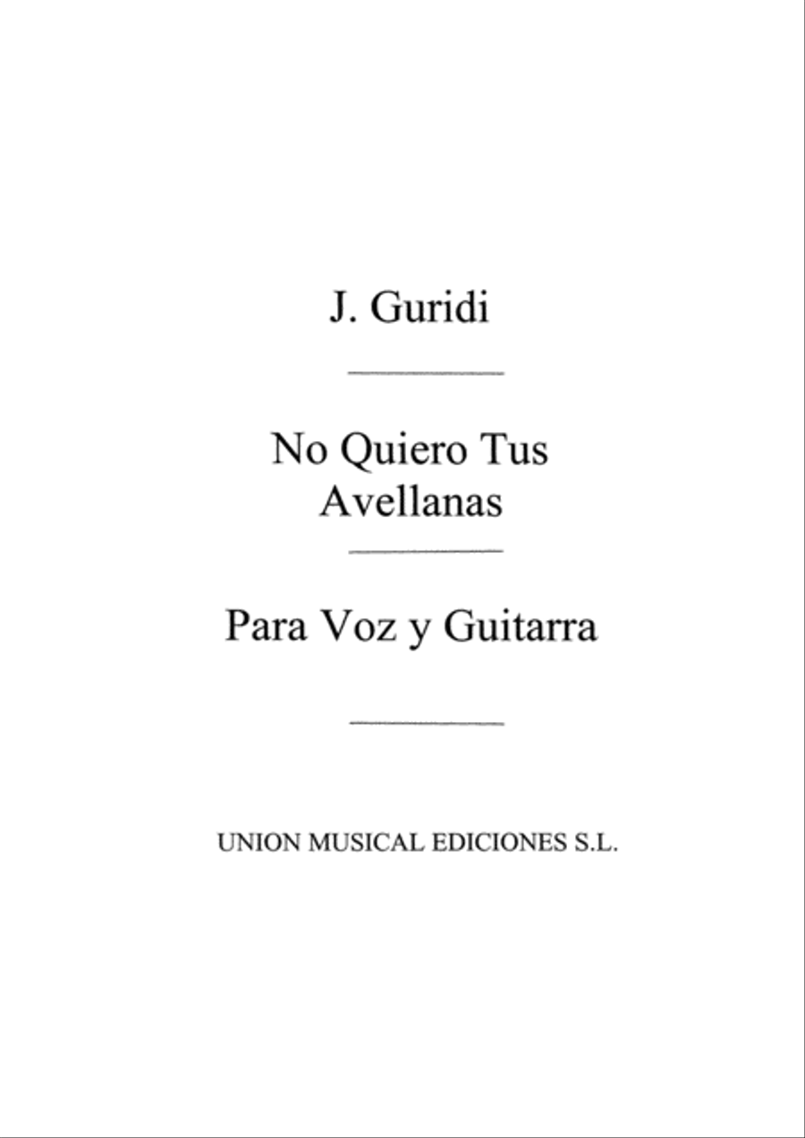 No Quiero Tus Avellanas (Tarrago) Acoustic Guitar scores gallery preview page 1