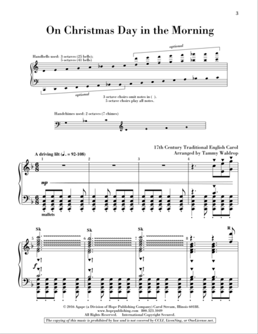On Christmas Day in the Morning 5-Octaves scores gallery preview page 2