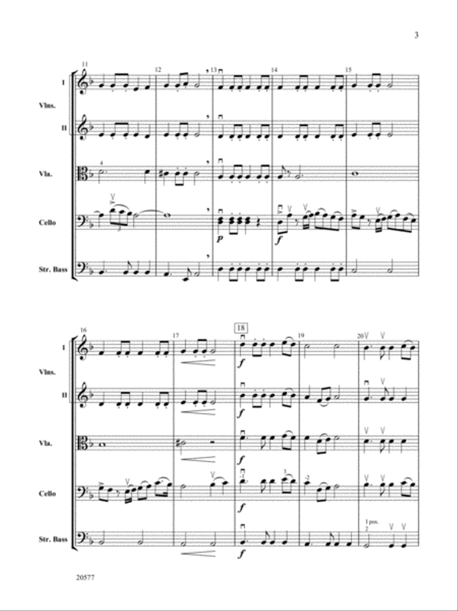Dos Fuegos: Score String Orchestra scores gallery preview page 3