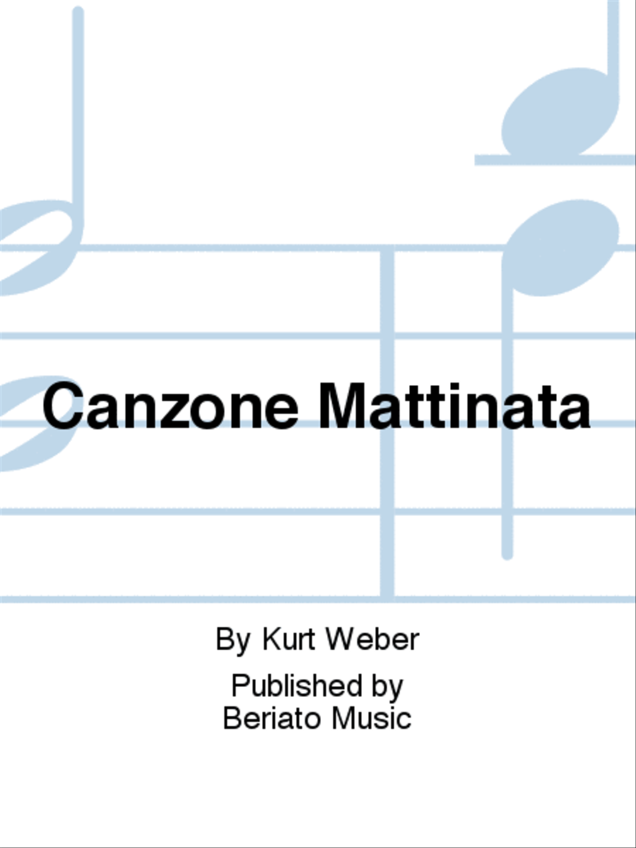 Canzone Mattinata Canzone Mattinata Concert Band scores gallery preview page 1