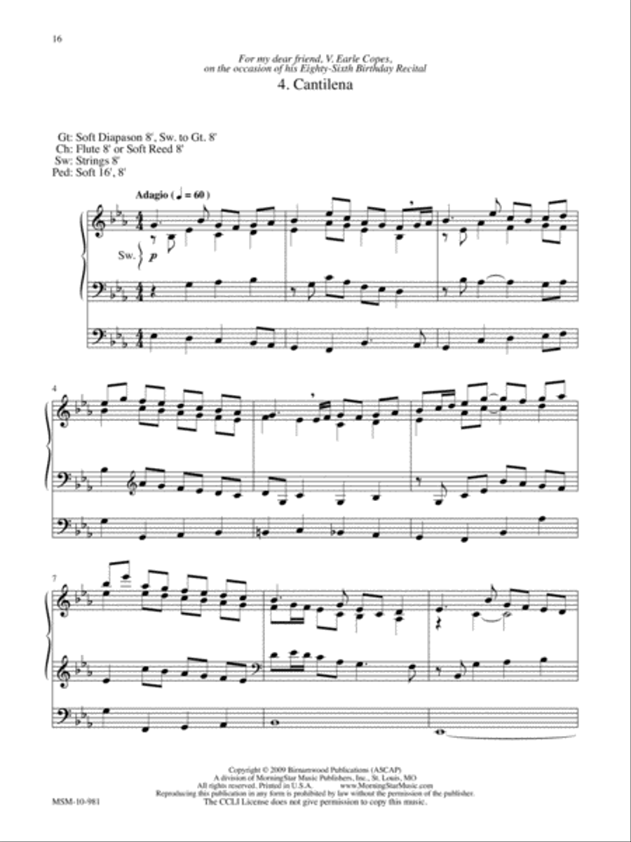 Suite for Organ Suite for Organ Organ Solo scores gallery preview page 6