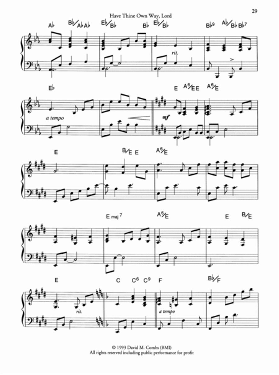 Have Thine Own Way, Lord Piano Solo scores gallery preview page 2