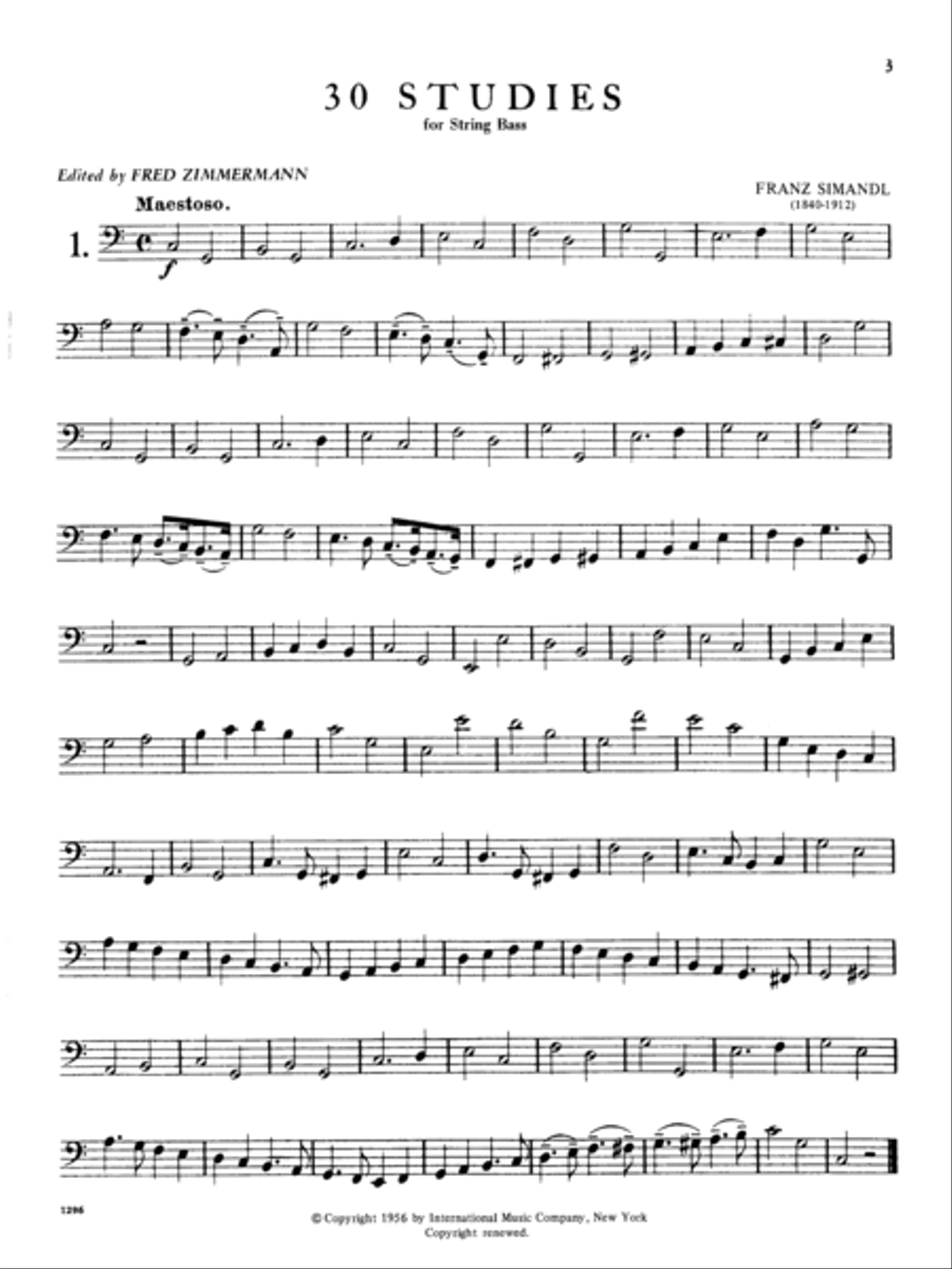 30 Studies For The Development Of Tone Double Bass scores gallery preview page 2