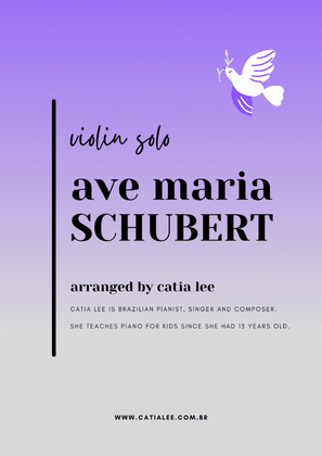 Book cover for Ave Maria - Schubert for violin solo G Major