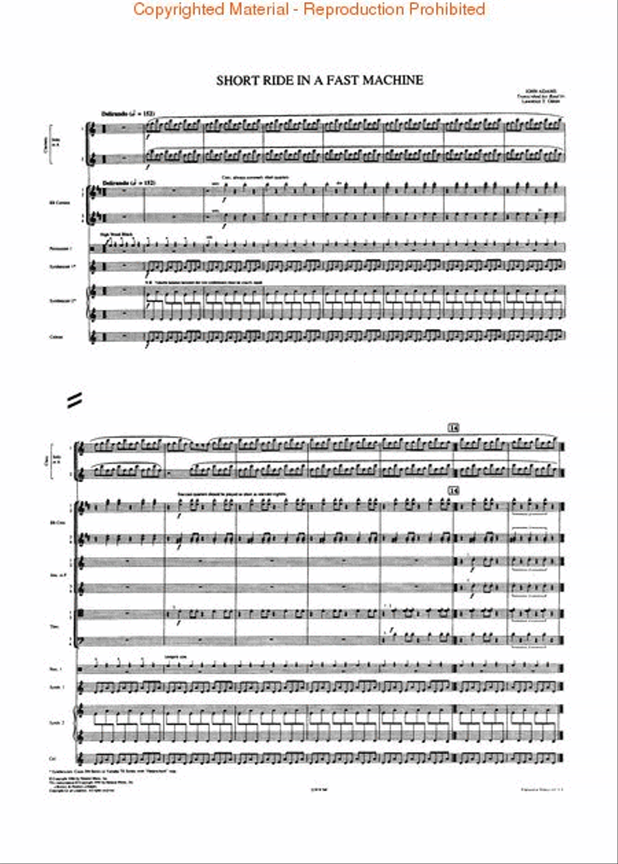 Short Ride in a Fast Machine Concert Band scores gallery preview page 2