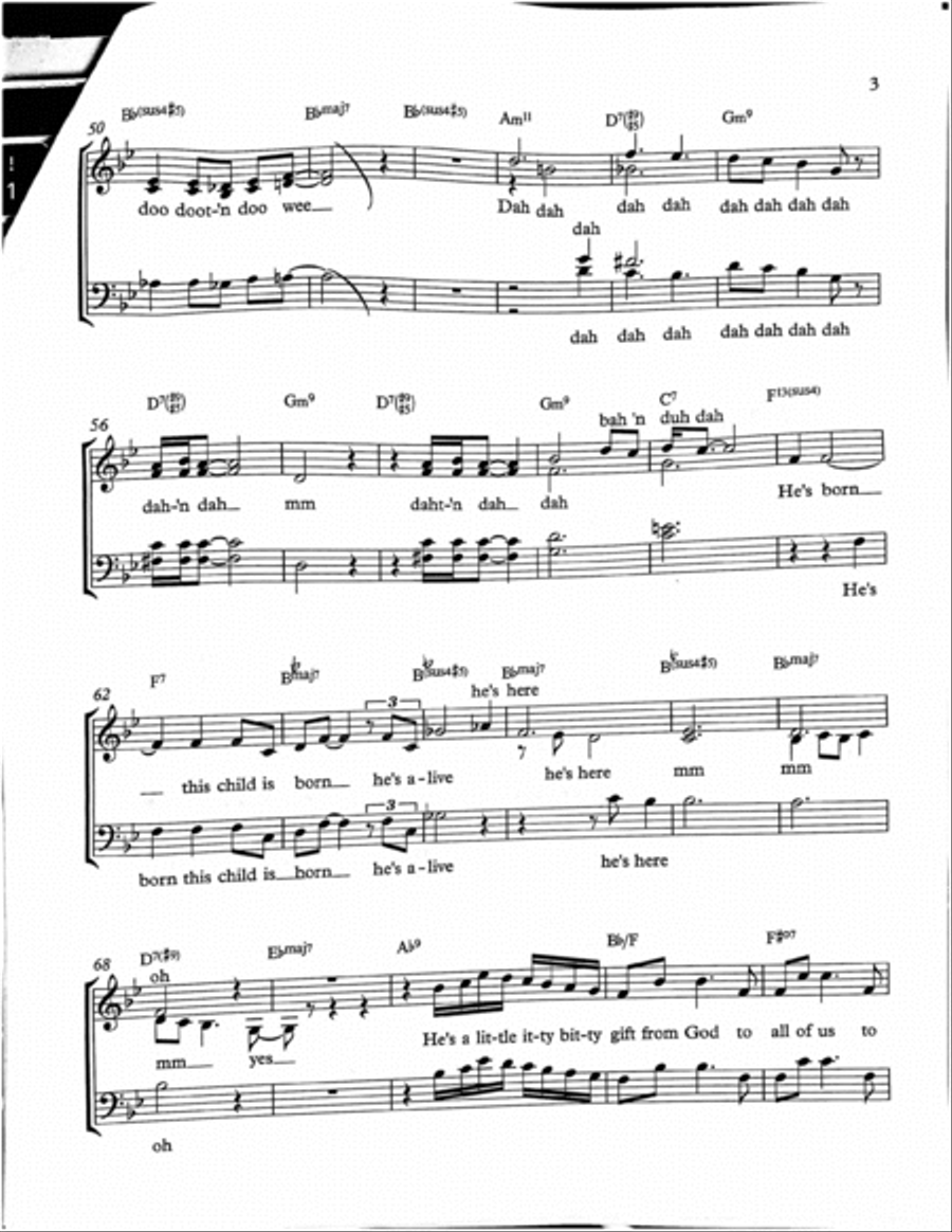 A Child Is Born A Child Is Born 4-Part scores gallery preview page 3