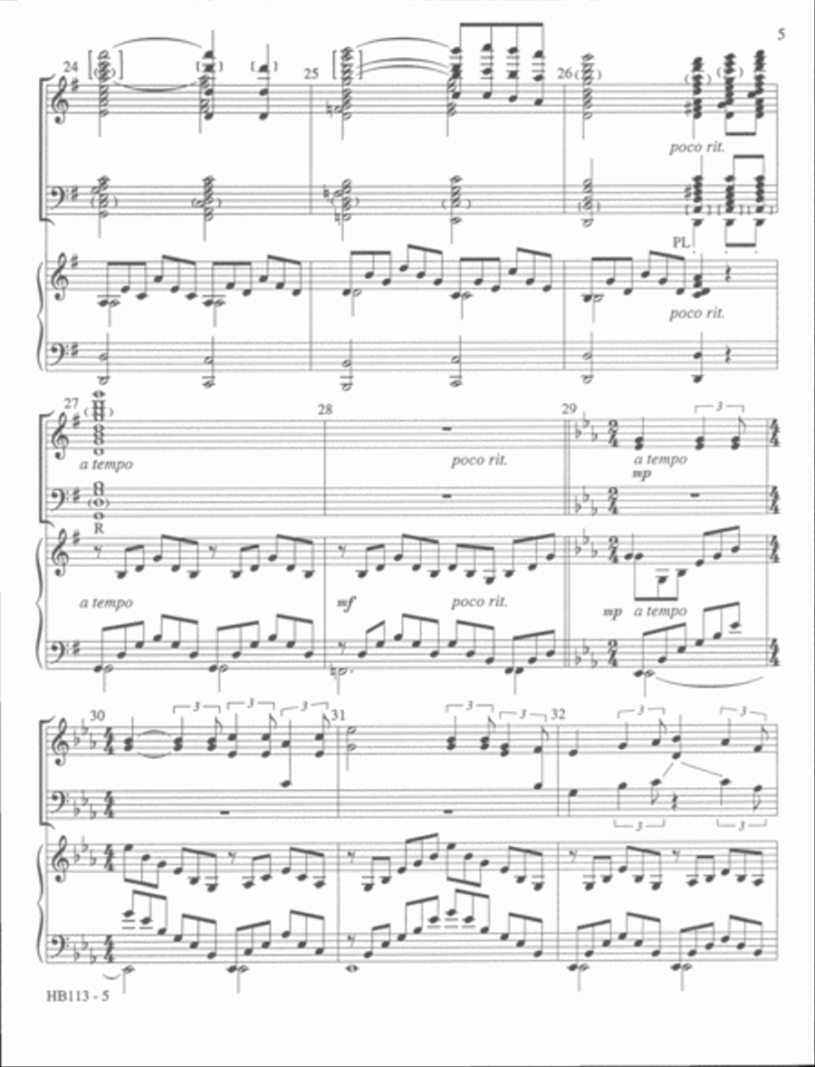 O Holy Night - full score Handbell Choir scores gallery preview page 5