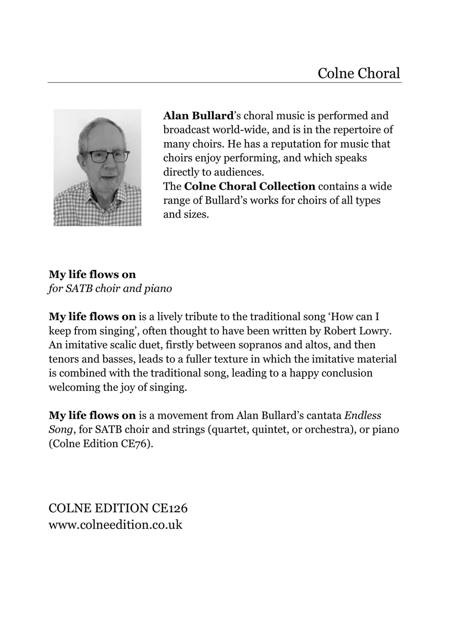 My life flows on (SATB and piano) 4-Part scores gallery preview page 2