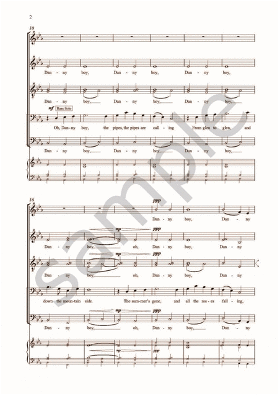 Danny Boy Danny Boy 4-Part scores gallery preview page 4