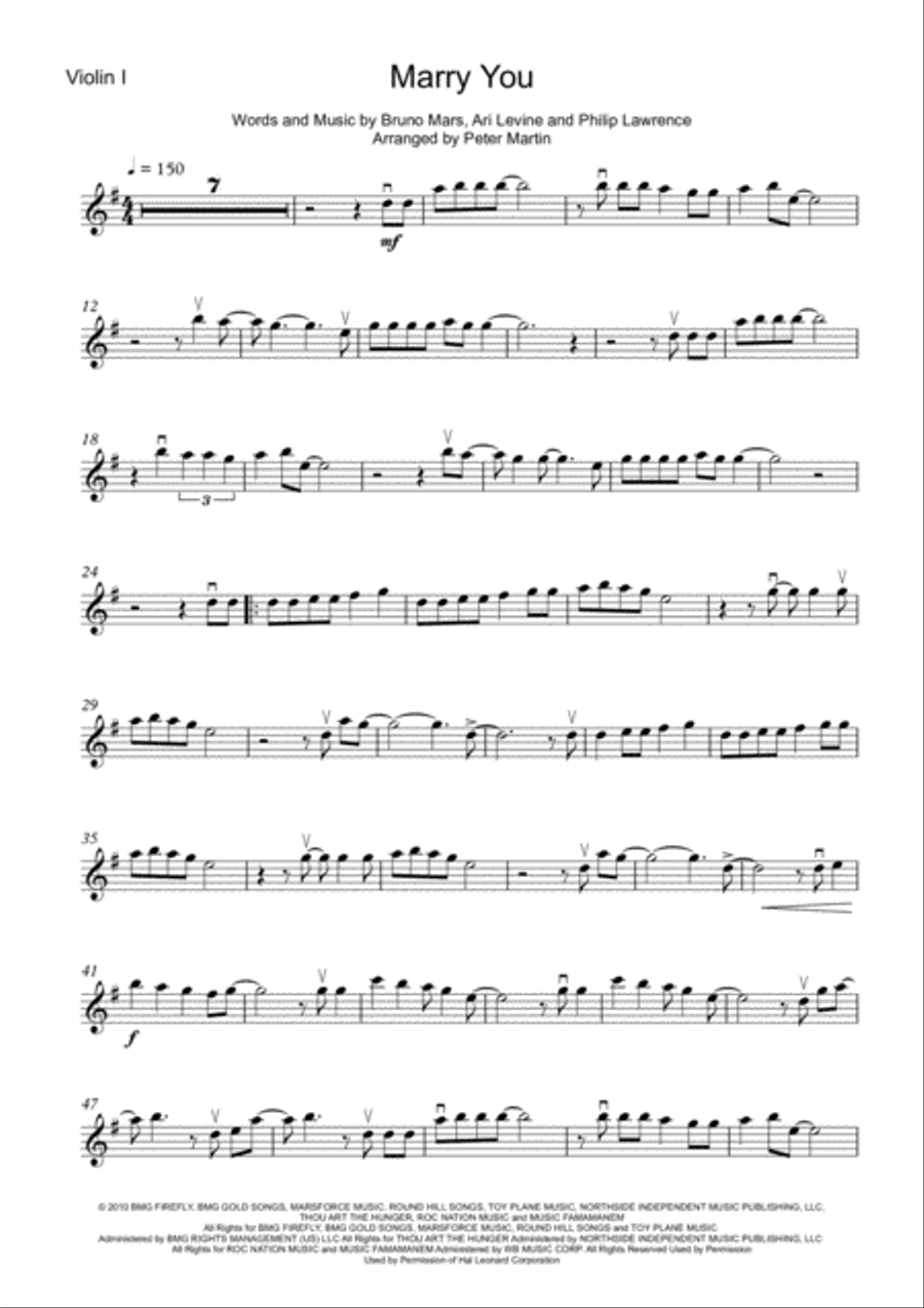 Marry You String Quartet scores gallery preview page 3