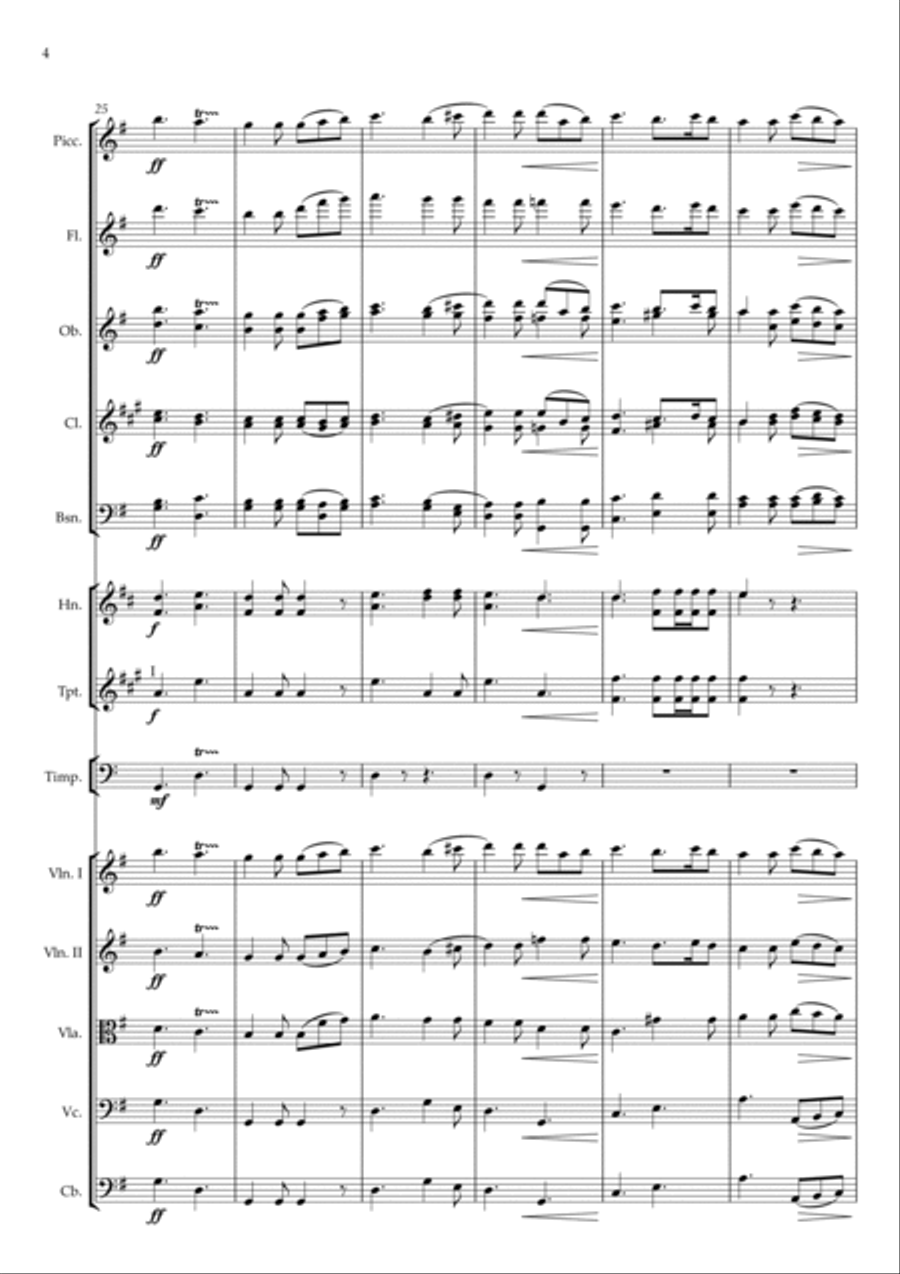 Ballet 'The Magic Drum' (Scene 4) Full Orchestra scores gallery preview page 4