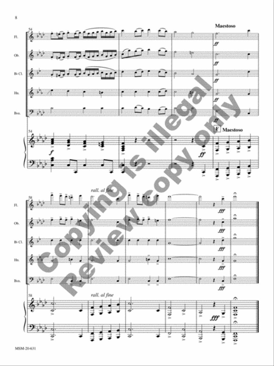 The God of Abraham Praise Woodwind Quintet scores gallery preview page 6