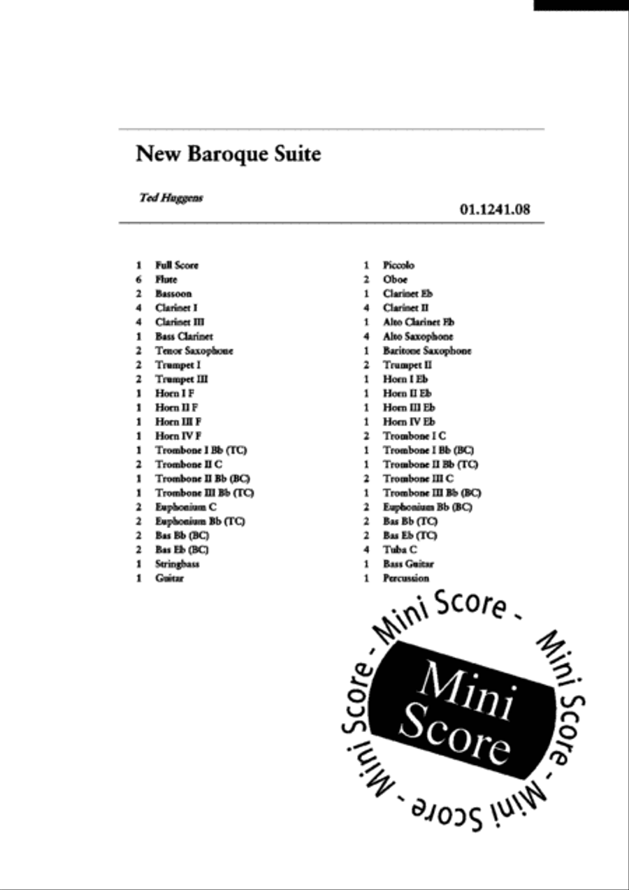 New Baroque Suite New Baroque Suite Concert Band scores gallery preview page 4