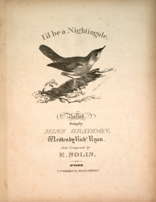 Book cover for I'd Be a Nightingale. Ballad