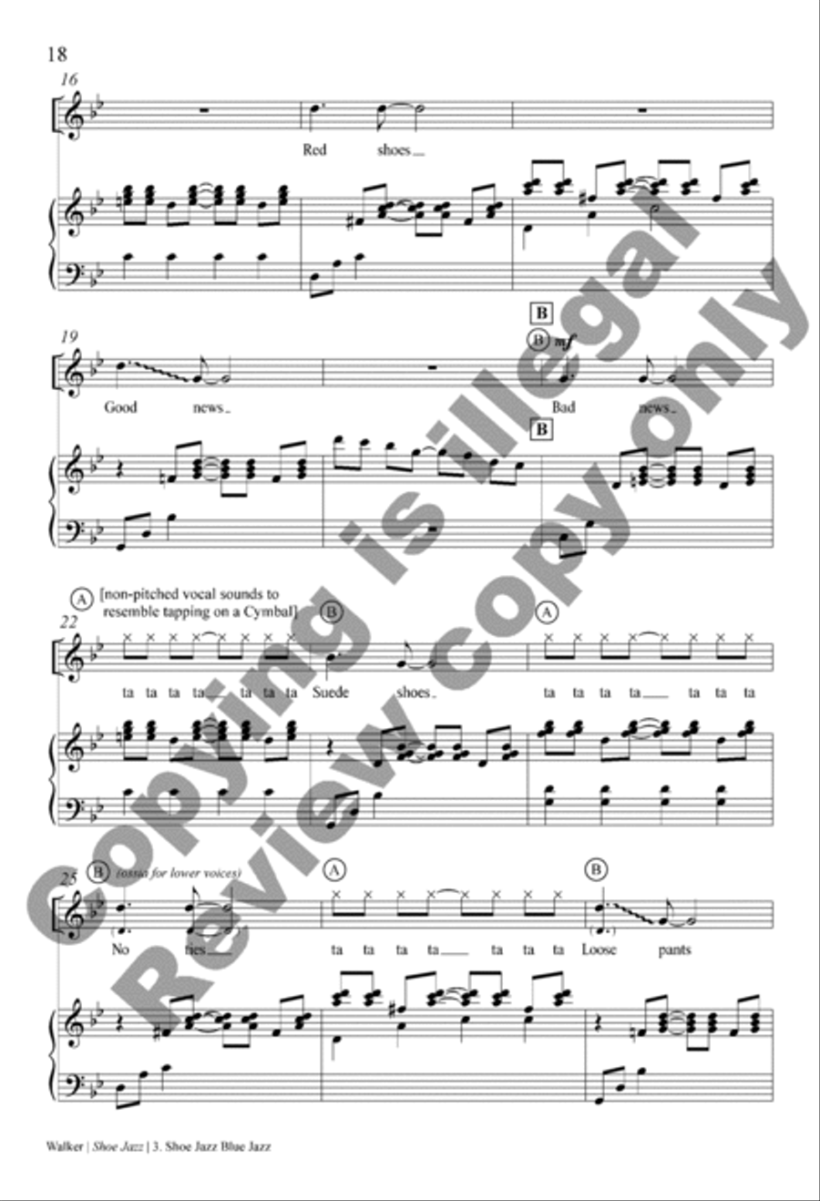 Shoe Jazz (Choral Score) Shoe Jazz (Choral Score) 2-Part scores gallery preview page 19