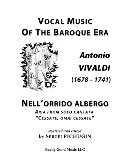 VIVALDI Antonio: Nell'orrido albergo, aria from the cantata "Cessate, omai cessate", arranged for Vo image number null