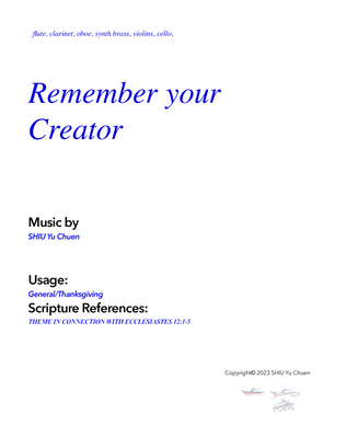 Remember your Creator