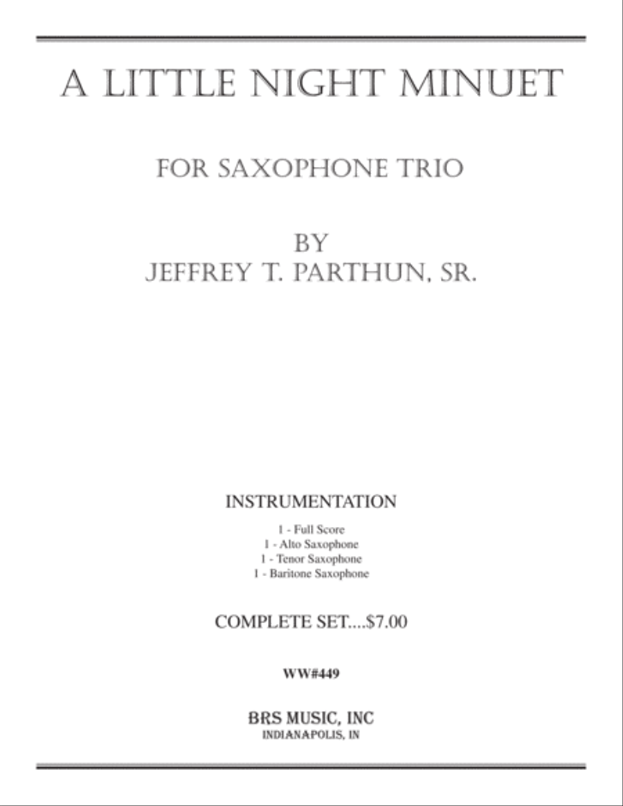 A Little Night Minuet A Little Night Minuet Woodwind Trio scores gallery preview page 1