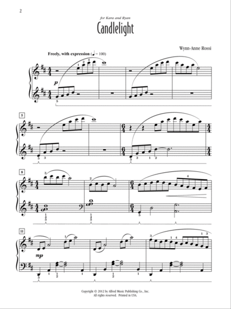 Candlelight Piano Solo scores gallery preview page 2