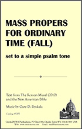 Mass Propers for Fall Ordinary Time
