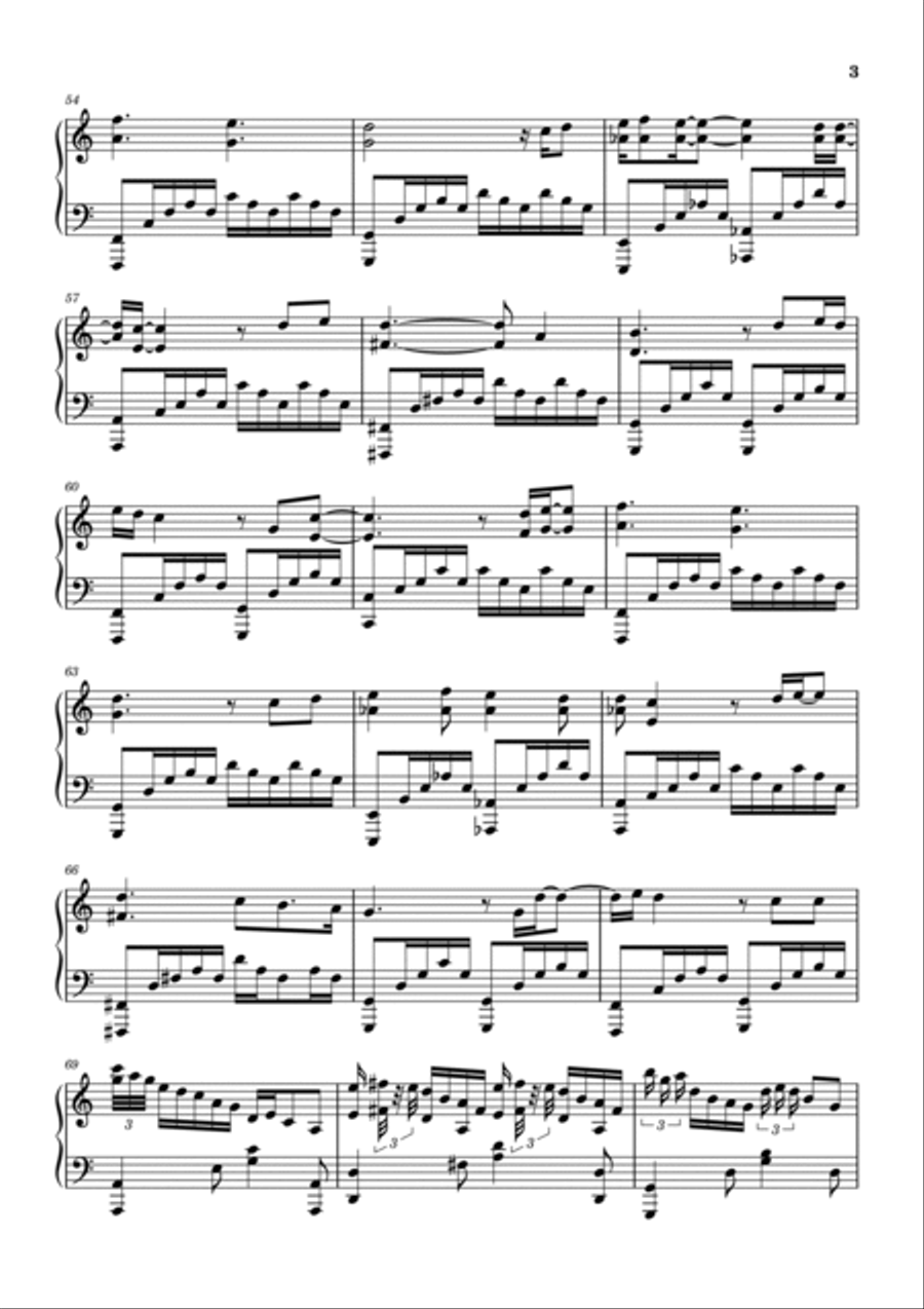 Turn The Lights Back On Piano Solo scores gallery preview page 3