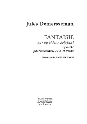 Book cover for Fantaisie sur un theme originale, opus 32