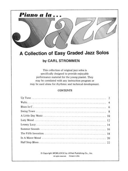 Piano a la Jazz -- Easy
