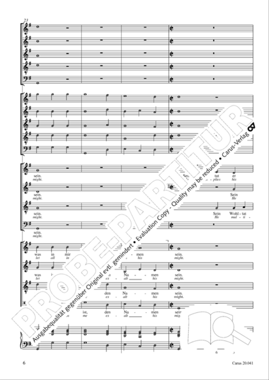 My soul, now bless thy Maker (Nun lob, mein Seel, den Herren) 4-Part scores gallery preview page 7