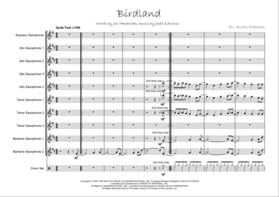Birdland Woodwind Ensemble scores gallery preview page 3