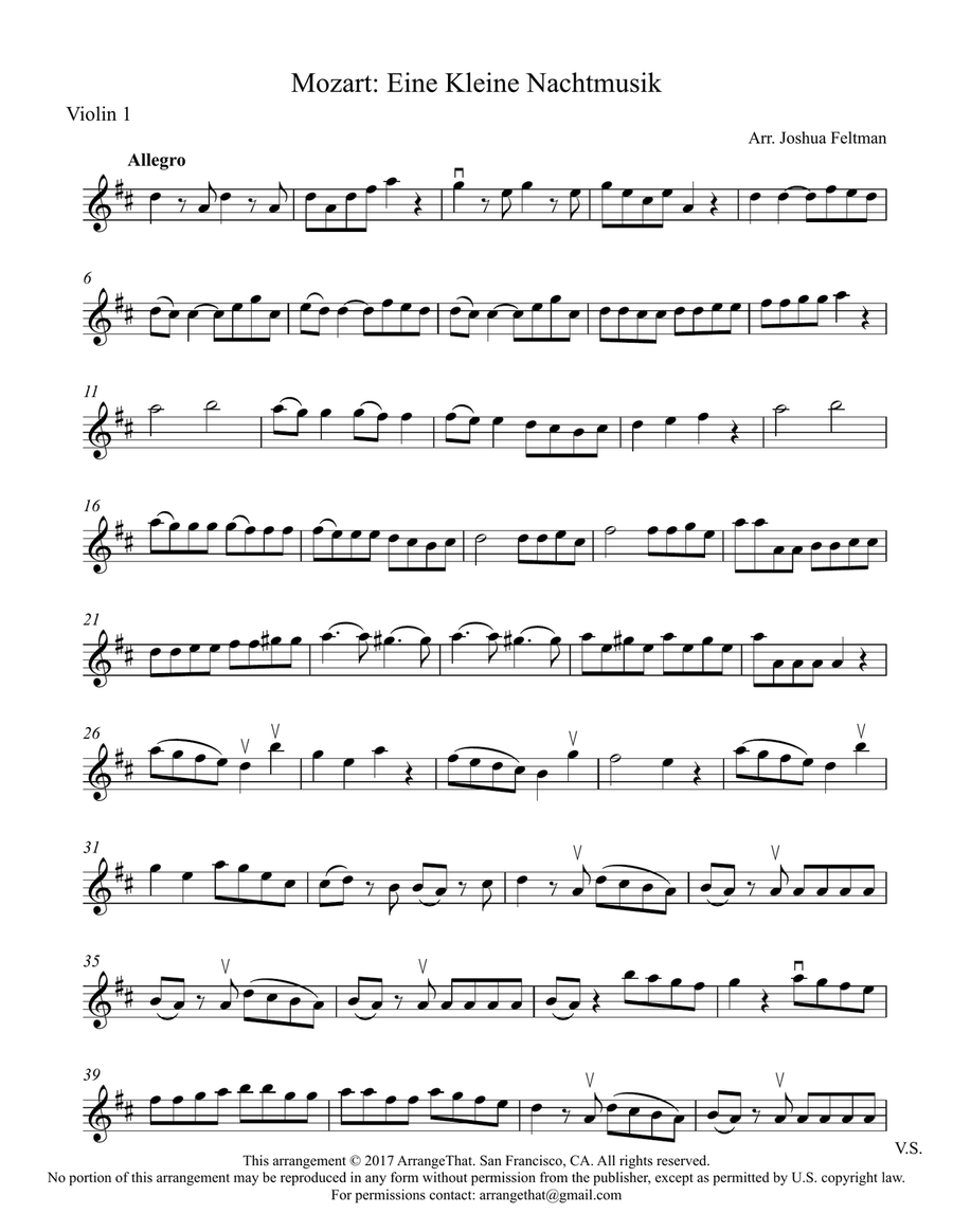 Mozart: Eine Kleine Nachtmusik (grade 1-3 strings) String Orchestra scores gallery preview page 6