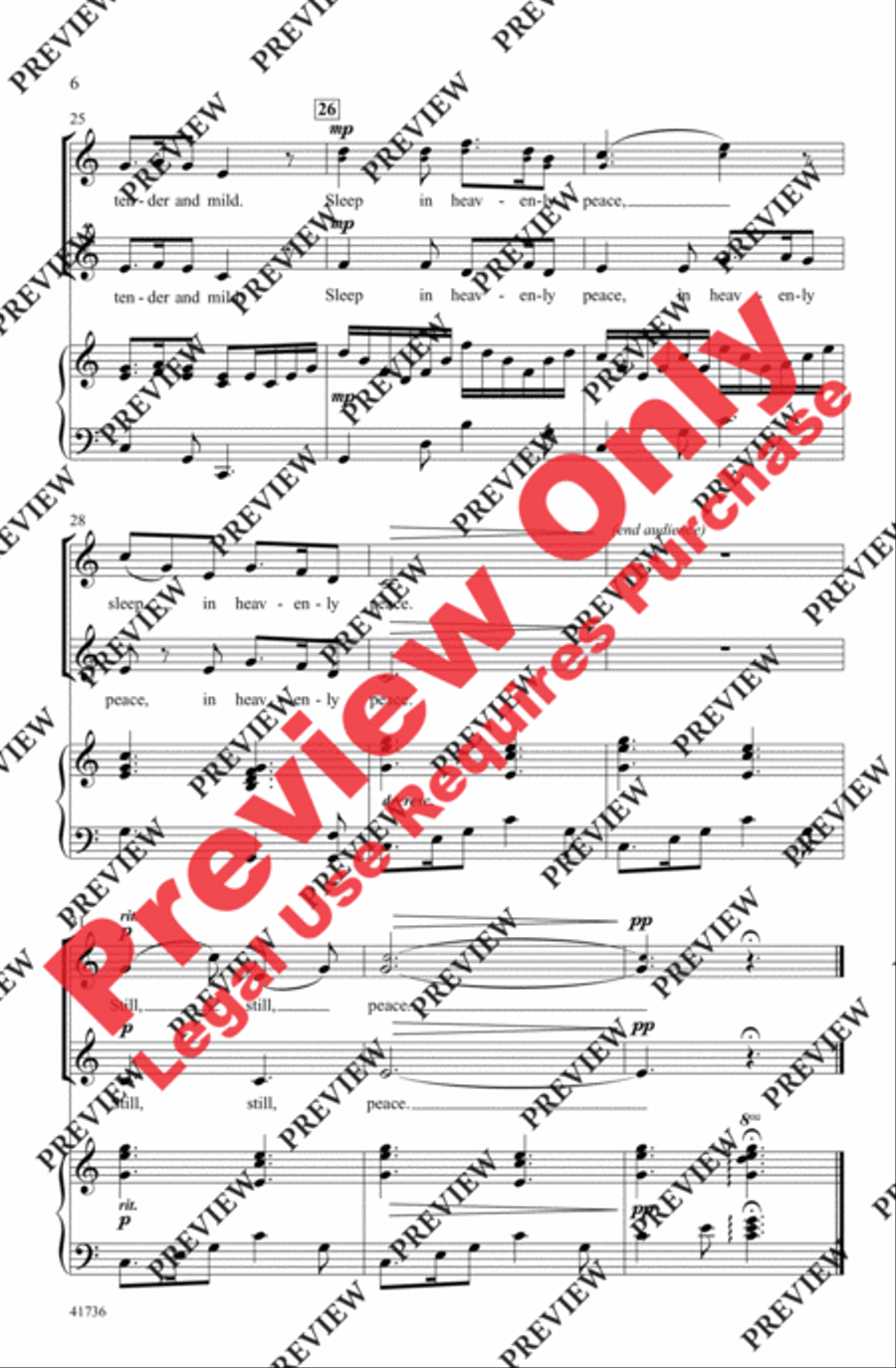 A Still, Silent Night 2-Part scores gallery preview page 5