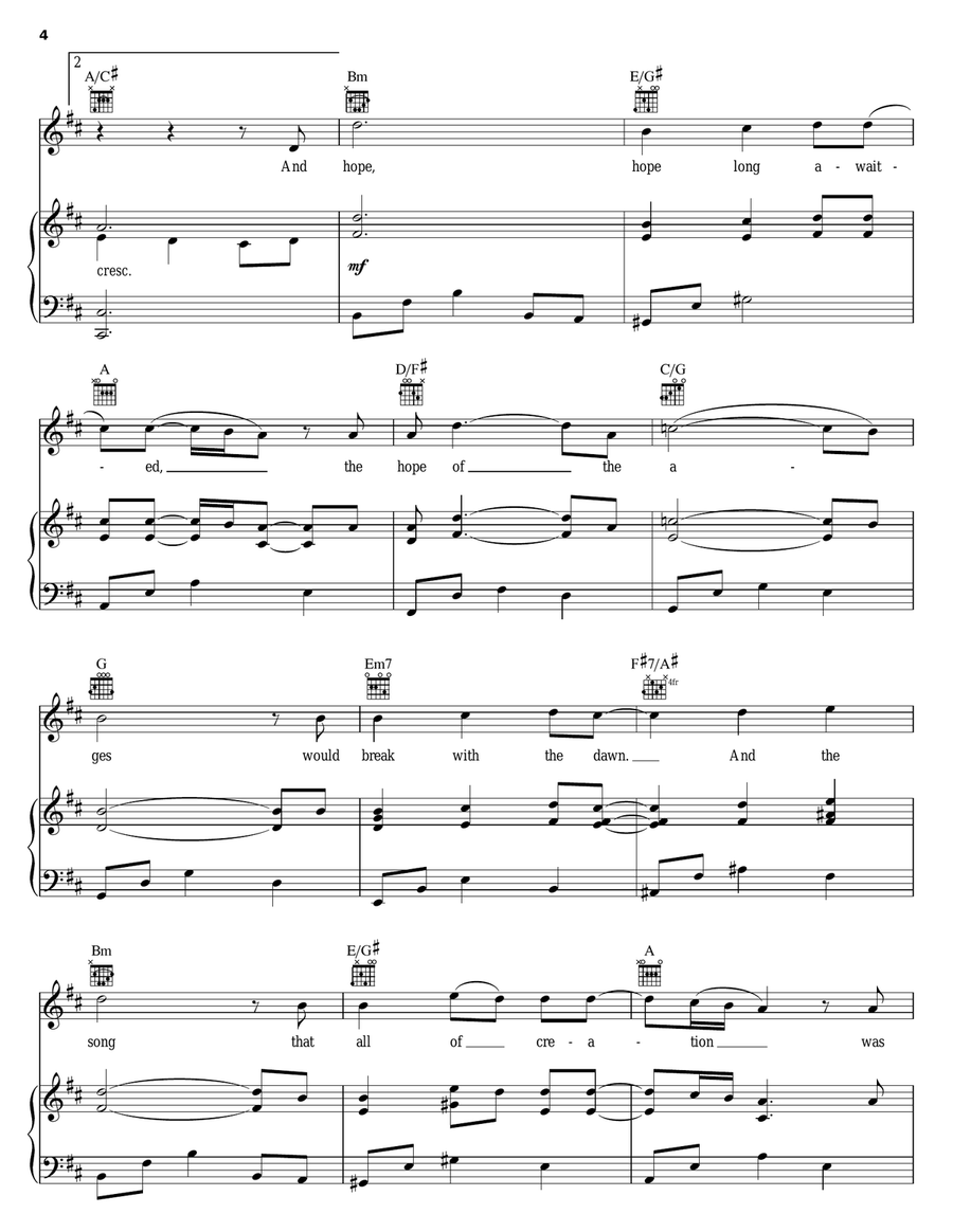 The Night Before Christmas Piano, Vocal, Guitar scores gallery preview page 4