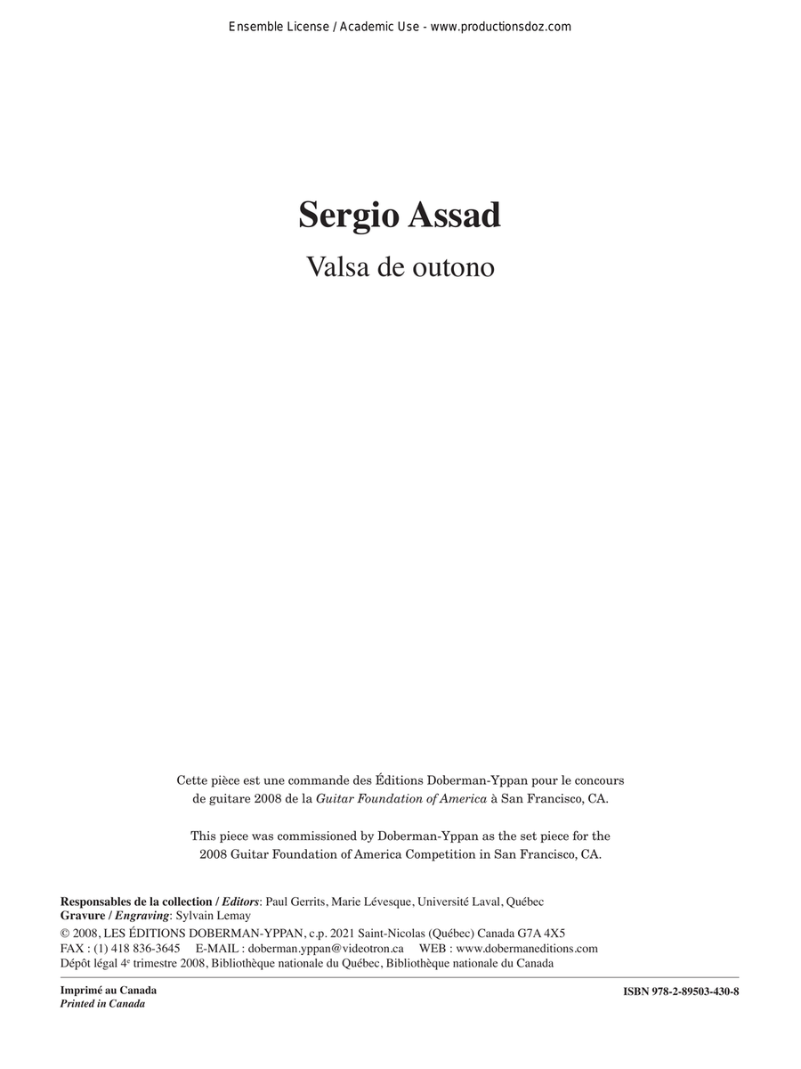 Valsa de outono Valsa de outono Classical Guitar scores gallery preview page 1