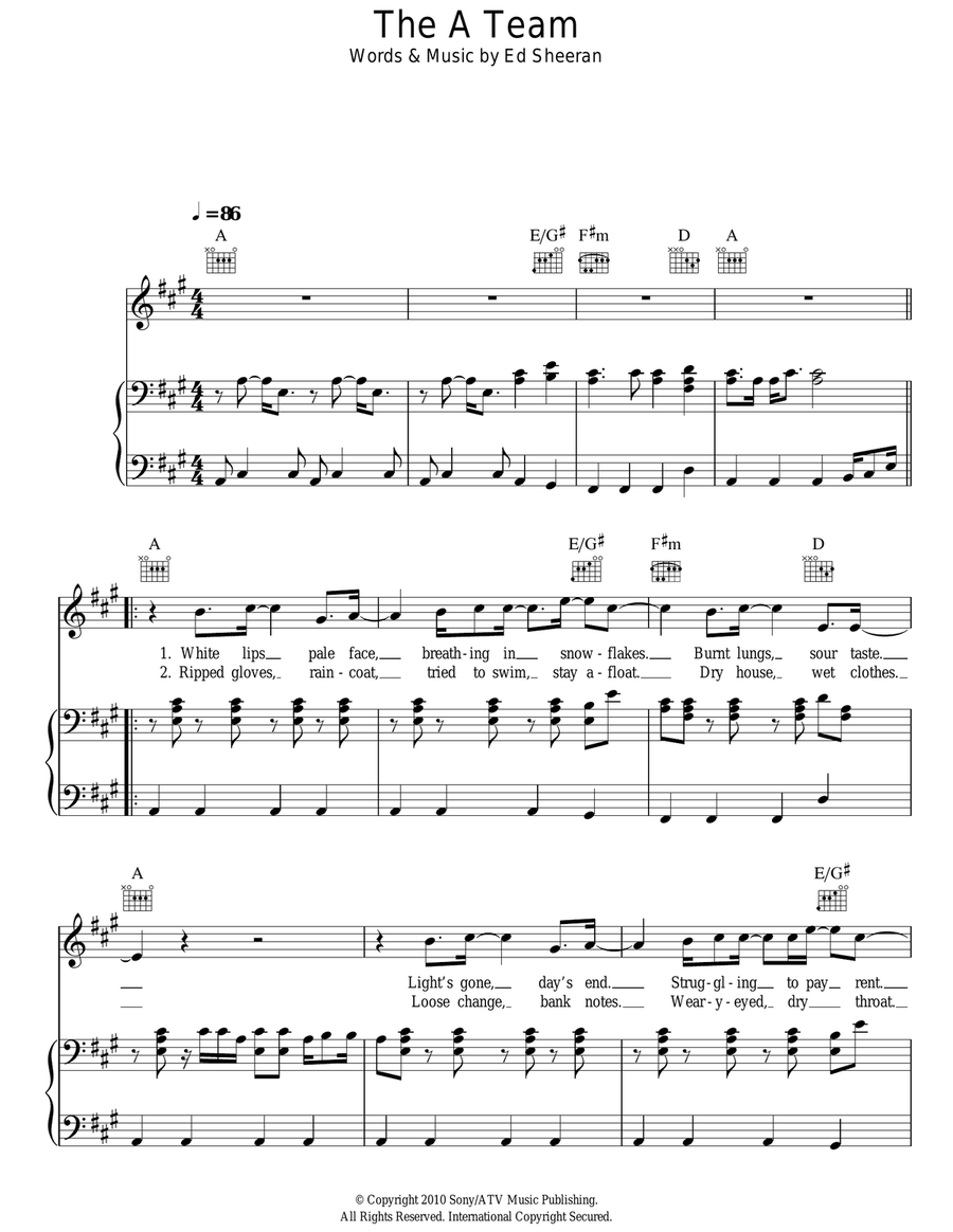 The A Team The A Team Acoustic Guitar scores gallery preview page 1