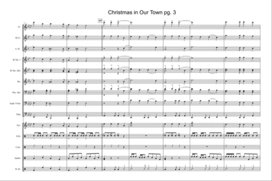 Christmas In Our Town Christmas In Our Town Marching Band scores gallery preview page 4