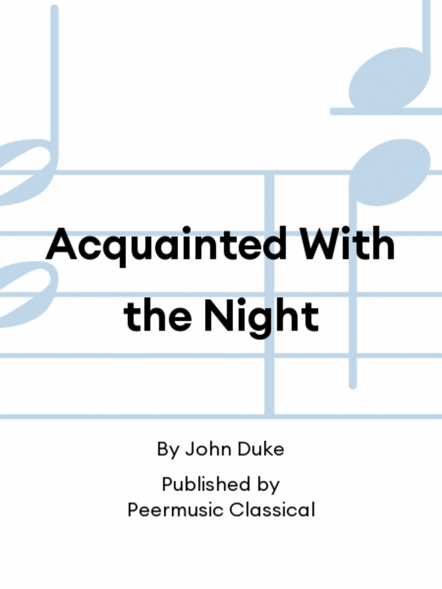 Acquainted With the Night Chamber Music scores gallery preview page 1