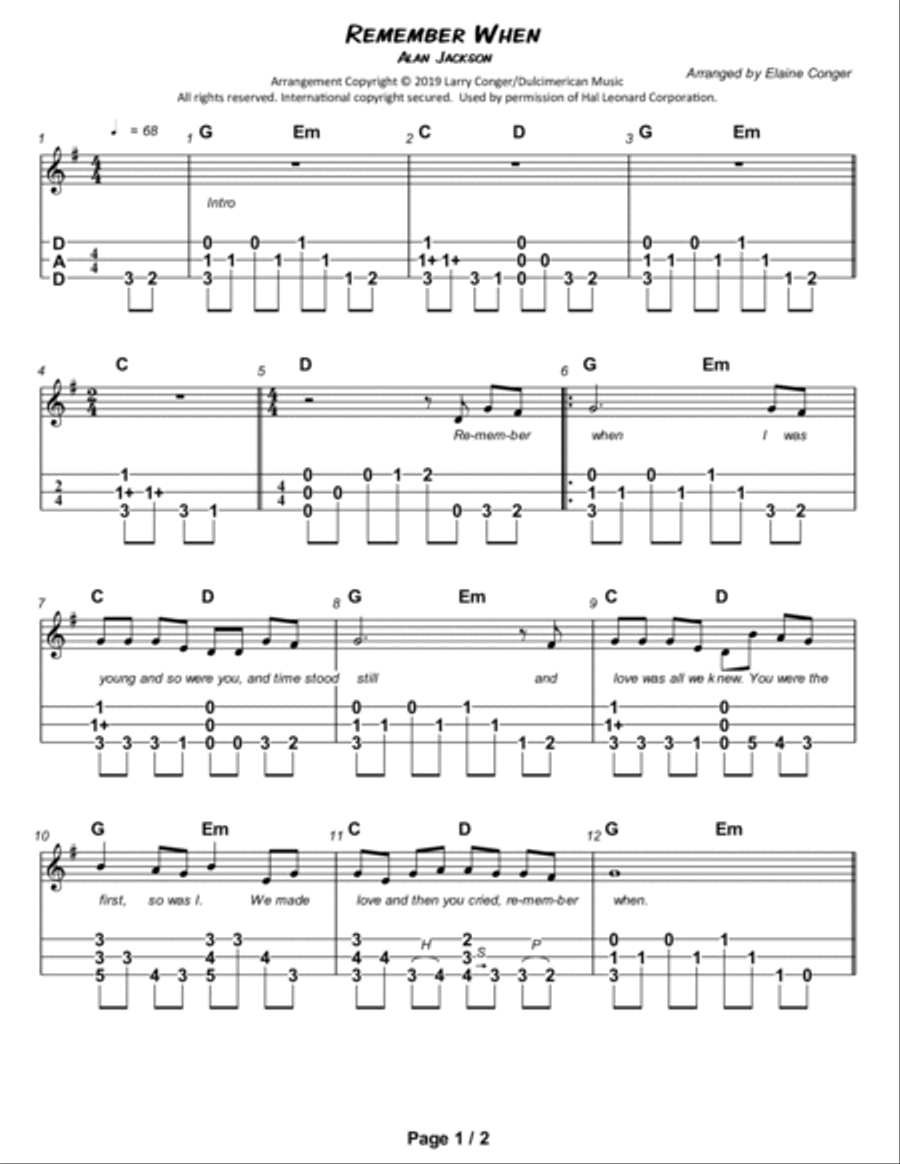 Remember When Dulcimer scores gallery preview page 2