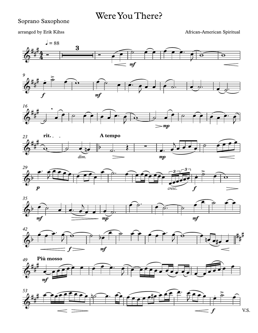 Were You There? - Saxophone Quartet Were You There? - Saxophone Quartet Saxophone Quartet scores gallery preview page 6