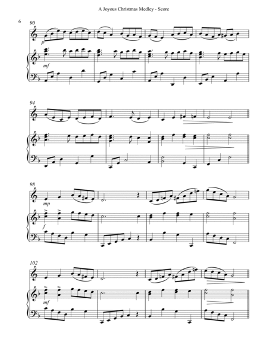 A Joyous Christmas Medley, Duet for French Horn & Harp image number null