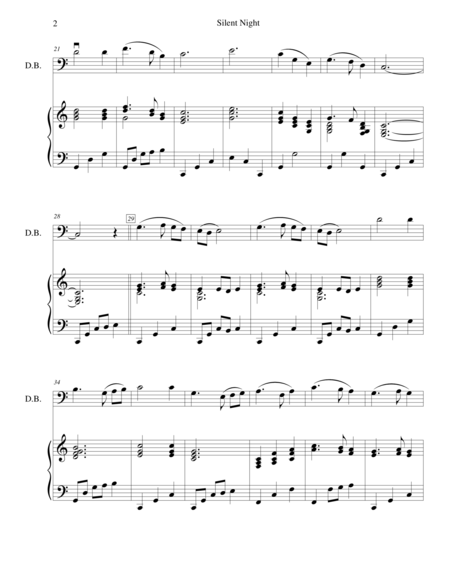 Silent Night - for string bass and piano image number null