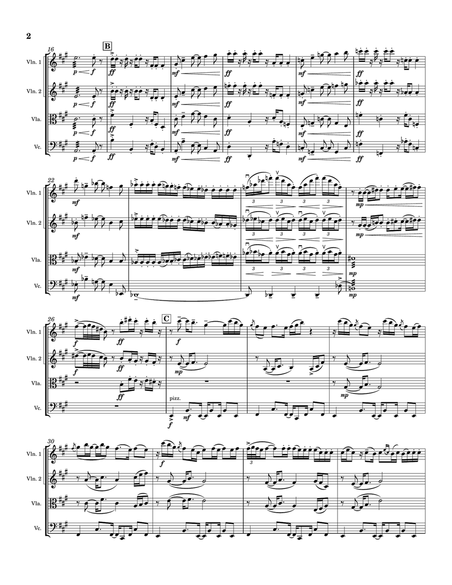 Peaches En Regalia by Frank Zappa String Quartet Digital Sheet