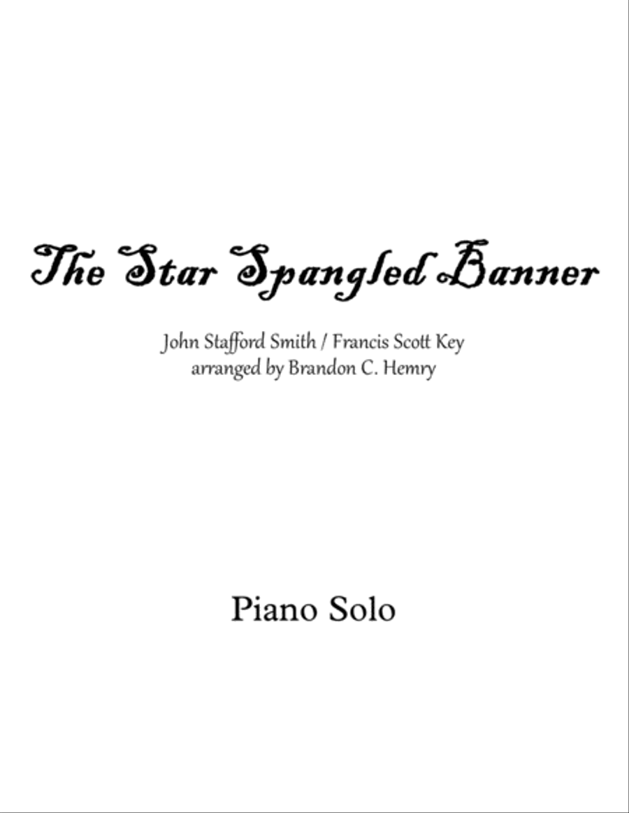 The Star Spangled Banner Piano Solo scores gallery preview page 1