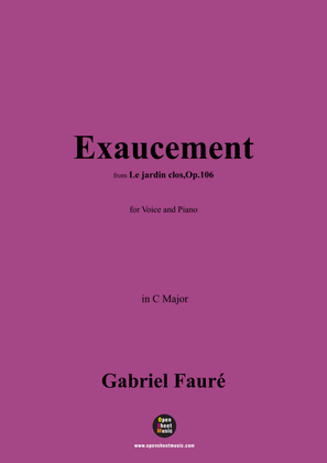 Book cover for G. Fauré-Exaucement,in C Major,Op.106 No.1