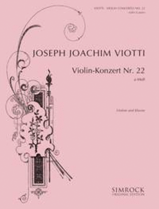 Book cover for Concerto N. 22 La M. (Joachim)