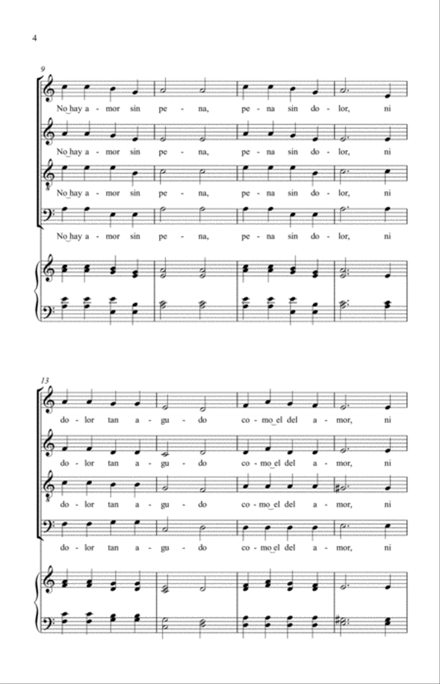 !Ay! Linda Amiga !Ay! Linda Amiga 4-Part scores gallery preview page 3