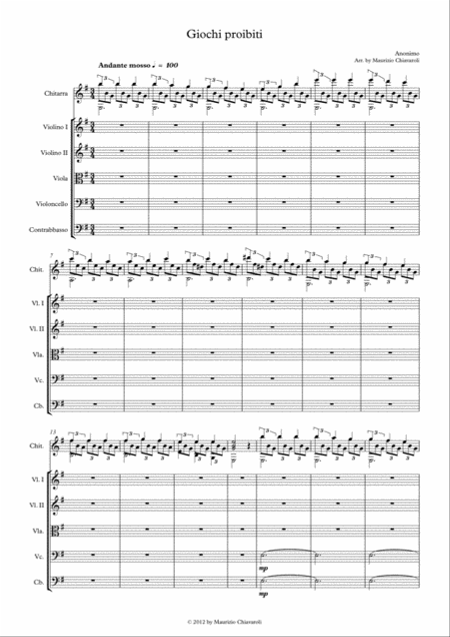 Giochi proibiti Chamber Orchestra scores gallery preview page 2