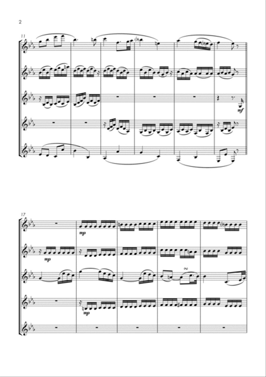 Sonata No.8 "Pathetique", 2nd movement (Beethoven) - clarinet quintet image number null